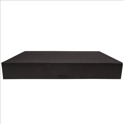 BOÎTES CATERING, PLATE 'THEPACK' 310 G/M2 28x42x6 CM NOIR CARTON ONDULÉ NANO-MICRO (100 UNITÉS)