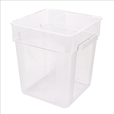 BAC ALIMENTAIRE 18 L 28,5x28,5x32 CM TRANSPARENT POLYCARBONATE (1 UNITÉ)