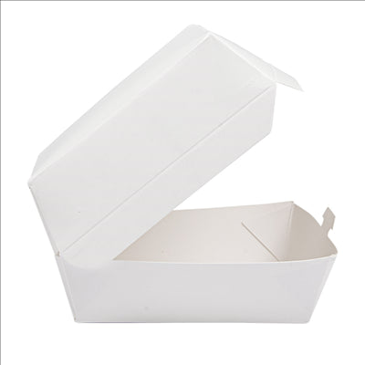 BOÎTES MINI BURGER  250 G/M2 7,3x7,7x5 CM BLANC CARTON (500 UNITÉS)