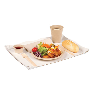 PLATEAUX SELF-SERVICE MICRO-CANNEL  24x31 CM BLANC MICROCANAL (50 UNITÉS)