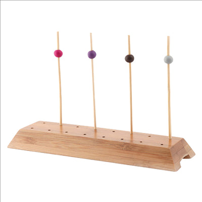 BASES POUR 16 PIQUES  20x6x2 CM NATUREL BAMBOU (12 UNITÉS)