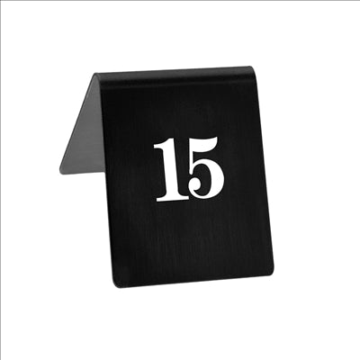 NUMÉROS DE TABLE DU 1 AU 20  9x12 CM NOIR PAPIER (12 UNITÉS)