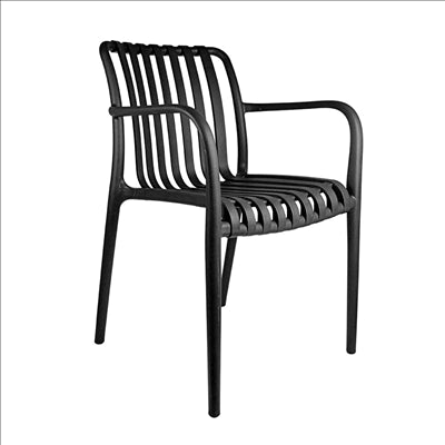 CHAISE EMPILABLE 'SUPRA-TEK'  52x52x81 CM NOIR PP (4 UNITÉS)