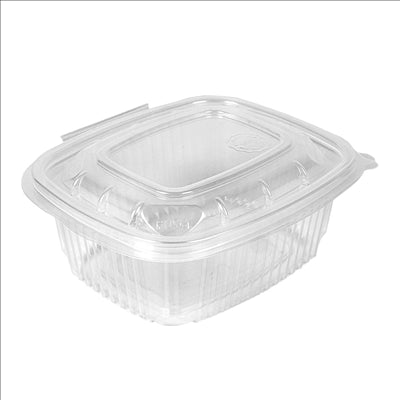 RÉCIPIENT AVEC CHARNIÈRE 500 ML 14,3x12,6x5,5 CM TRANSPARENT PP (300 UNITÉS)