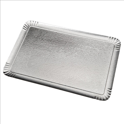 PLATEAUX "TRAITEUR" DEUX FACES  1100 G/M2 28x42 CM ARGENT/OR CARTON (100 UNITÉS)