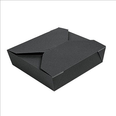 BOÎTES AMÉRICAINES MICRO-ONDABLES 'THEPACK' 2910 ML 250 + 12PP G/M2 21,7x21,7x6 CM NOIR CARTON ONDULÉ NANO-MICRO (100 UNITÉS)