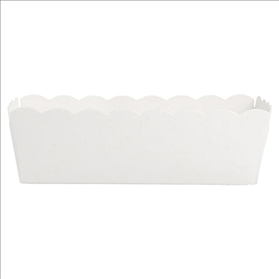 DELI-BARQUETTES  210 + 15 PE G/M2 9x5x3,2 CM BLANC CARTON (100 UNITÉS)