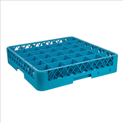 CASIER DE LAVAGE 36 COMPART. VERRES  50x50x10 CM BLEU PP (1 UNITÉ)