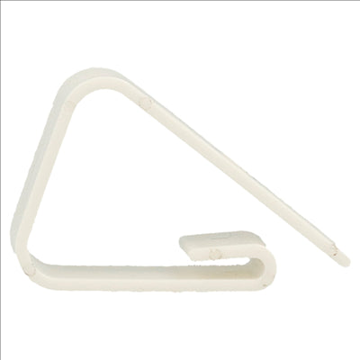 PINCES POUR FIXATION NAPPES  5x3,5x1 CM BLANC PP (100 UNITÉS)