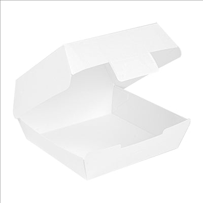 BOÎTES HAMBURGER 'THEPACK' 230 G/M2 14,2x13,7x6,1 CM (L) BLANC CARTON ONDULÉ NANO-MICRO (500 UNITÉS)