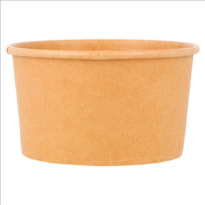 POTS À GLACES 180 ML 250 + 18 PE G/M2 Ø 8,7x5,2 CM MARRON CARTON (2000 UNITÉS)