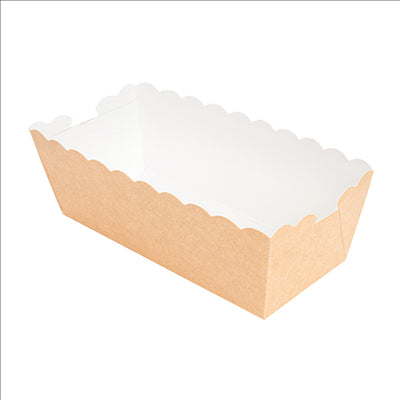 DELI-BARQUETTES  210 + 15 PE G/M2 11x4,7x4,15 CM MARRON CARTON (50 UNITÉS)