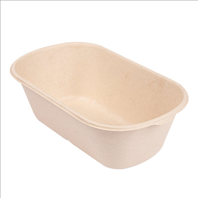 LUNCH BOXES 1 COMPART. 'BIONIC' 1000 ML 22x12,9x6,85 CM NATUREL BAGASSE (500 UNITÉS)