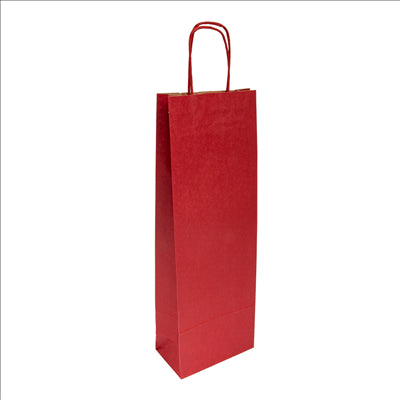 SACS SOS AVEC ANSES 1 BOTEILLE  100 G/M2 14+8x40 CM BORDEAUX KRAFT (250 UNITÉS)