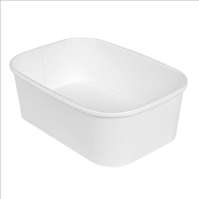 RÉCIPIENTS RECTANGULAIRES 750 ML 320 + 30 PE G/M2 17,3x12,3x5,7 CM BLANC KRAFT (300 UNITÉS)