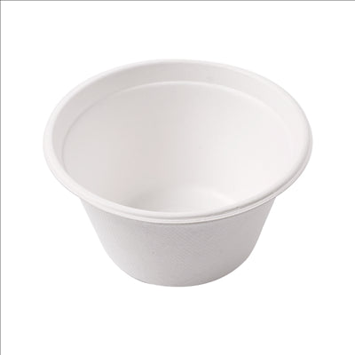 POTS 'BIONIC' 360 ML Ø 11,6x6,3 CM BLANC BAGASSE (500 UNITÉS)