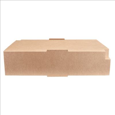 PLATEAUX "TRAITEUR" GRAND + ÉTUI  400 G/M2 45,5x34x11,5 CM HAVANE KRAFT (25 UNITÉS)