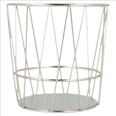 BASKET GRISINES 'ARTINOX'  Ø 11,5x11,5 CM ARGENTE INOX (24 UNITÉS)