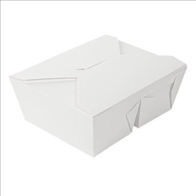 BOÎTES AMÉRICAINES 2 COMPART. 'THEPACK' 1320 + 660 ML 250 + 12PP G/M2 19,6x14x6,2 CM BLANC CARTON ONDULÉ NANO-MICRO (200 UNITÉS)