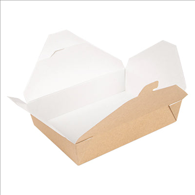 BOÎTES AMÉRICAINES MICRO-ONDABLES 'THEPACK' 1470 ML 220 + 12PP G/M2 19,6x14x4,5 CM NATUREL CARTON ONDULÉ NANO-MICRO (300 UNITÉS)