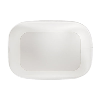 RÉCIPIENTS RECTANGULAIRES 1000 ML 320 + 30 PE G/M2 17,3x12,3x7,5 CM BLANC KRAFT (300 UNITÉS)