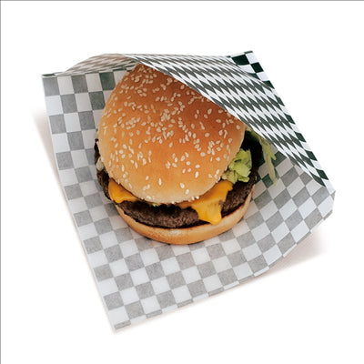 PAPIER INGRAISSABLES OUVERT 2 CÔTÉS FAST FOOD 'FITIPALDI' 34 G/M2 13x14 CM NOIR PARCH.INGRAISSABLE (1000 UNITÉS)