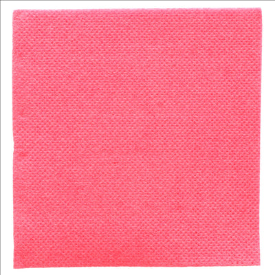 SERVIETTES ECOLABEL 'DOUBLE POINT' 18 G/M2 20x20 CM FUCHSIA OUATE (2400 UNITÉS)