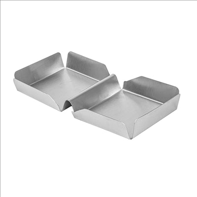 BURGER BOX 'ARTINOX'  25,2x13x3 CM ARGENTE INOX (12 UNITÉS)