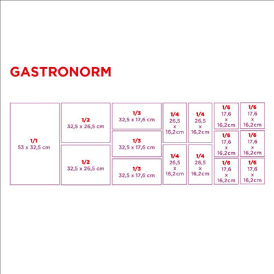 BAC GASTRONOME 1/2 5,6 L 32,5x26,5x10 CM ARGENTE INOX (1 UNITÉ)