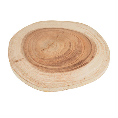 PLANCHE PRÉSENTATION RONDE  Ø 31,5x1,6 CM NATUREL BOIS (12 UNITÉS)