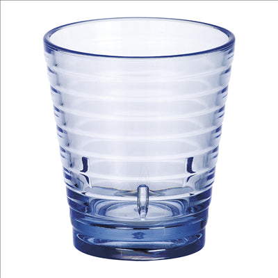 GOBELETS AVEC RELIEF 280 ML Ø 8,5/6x9,5 CM BLEU POLYCARBONATE (12 UNITÉS)