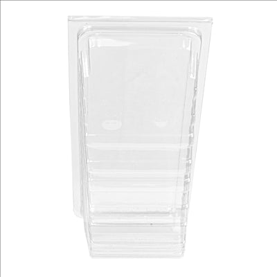 BOÎTES TRIANGULAIRES SANDWICH DOUBLE  11x11x6,5 CM TRANSPARENT RPET (600 UNITÉS)