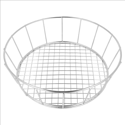 BASKET ROND 'ARTINOX'  Ø 24,1x7 CM ARGENTE INOX (12 UNITÉS)