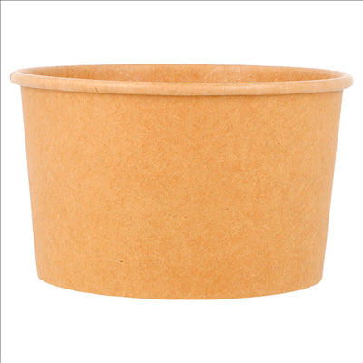 POTS À GLACES 240 ML 250 + 18 PE G/M2 Ø9,4x5,5 CM MARRON CARTON (2000 UNITÉS)