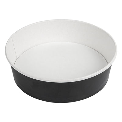 POTS SALADIERS 950 ML 255 + 18 PE G/M2 Ø 18,7/16,5x5,4 CM NOIR CARTON (300 UNITÉS)