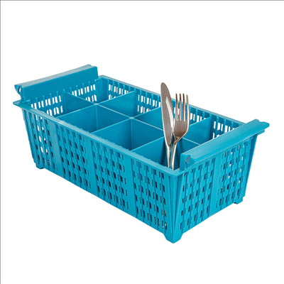 PANIER POUR COUVERTS SANS ANSE  42,5x21x15 CM BLEU PP (1 UNITÉ)
