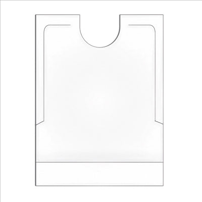 BAVOIRS AVEC SACHET  40x51+7 CM BLANC HDPE (500 UNITÉS)