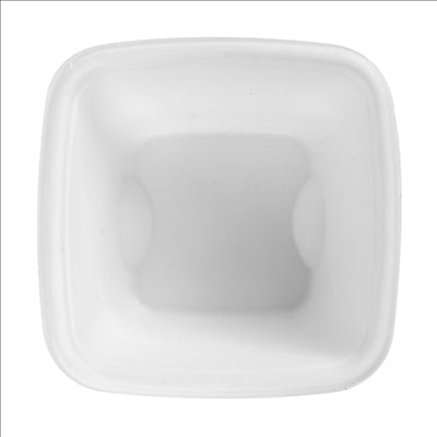 PETITS POTS 'BIONIC' 130 ML 7,7x7,7x4,6 CM BLANC BAGASSE (600 UNITÉS)
