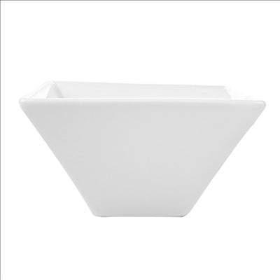 BOLS CARRÉS 300 ML 12,2x6 CM BLANC PORCELAINE (6 UNITÉS)