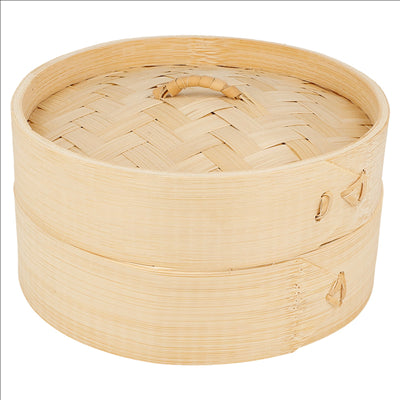 RÉCIPIENTS MINI DIM-SUM  Ø 15x8 CM NATUREL BAMBOU (1 UNITÉ)
