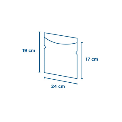 DELI PACK  30 G/M2 + 13 PP 24x19/17 CM BLANC KRAFT (500 UNITÉS)