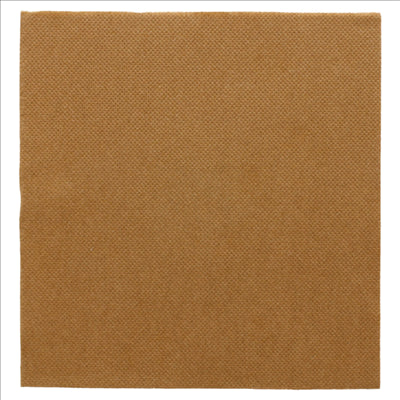 SERVIETTES ECOLABEL 'DOUBLE POINT' 18 G/M2 33x33 CM HAVANE OUATE (1200 UNITÉS)