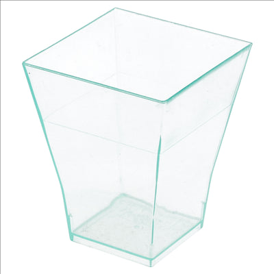 MISE EN BOUCHE RÉUTILISABLES 'BOUQUET'  4,5x4,5x5,5 CM VERT D'EAU PS (576 UNITÉS)