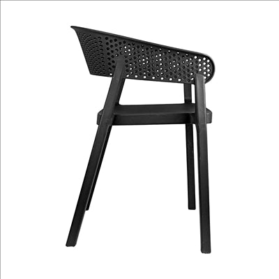 CHAISE EMPILABLE 'SUPRA-TEK'  51x49x73 CM NOIR PP (4 UNITÉS)
