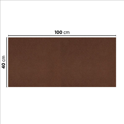 "TÊTE À TÊTE" PLIAGE 1/2 'SPUNBOND' 60 G/M2 40x100 CM CHOCOLAT PP (400 UNITÉS)