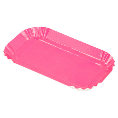 MINI PLATEAUX 325 G/M2 4x8 CM FUCHSIA CARTON (100 UNITÉS)