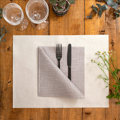 SETS DE TABLE 'DRY COTTON' 55 G/M2 30x40 CM IVOIRE AIRLAID (800 UNITÉS)