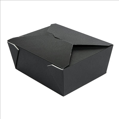 BOÎTES AMÉRICAINES MICRO-ONDABLES 'THEPACK' 1350 ML 230 + 12PP G/M2 15,2x12,1x6,5 CM NOIR CARTON ONDULÉ NANO-MICRO (300 UNITÉS)