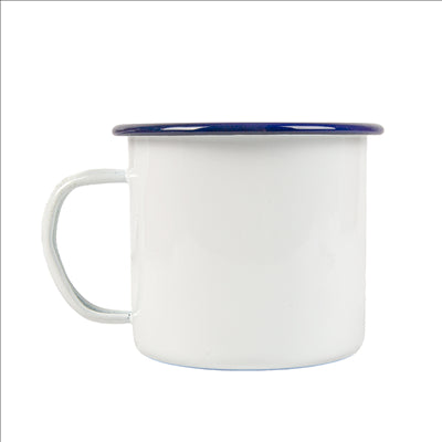 TASSES 'ENAMELWARE' 500 ML Ø 9x9 CM BLANC ACIER ÉMAILLÉ (6 UNITÉS)