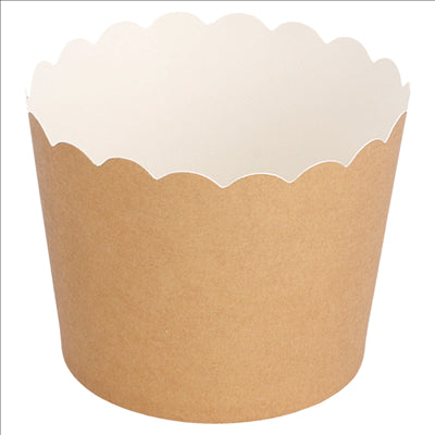 MUFFIN CUPS  160 + 15 PE G/M2 Ø 5x4,5 CM MARRON CARTON (100 UNITÉS)